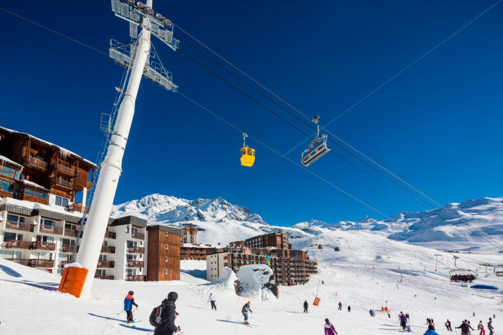 France, Savoie, Vanoise Massif, Les Trois Vallees (The Three Valleys) ski area, Val Thorens
