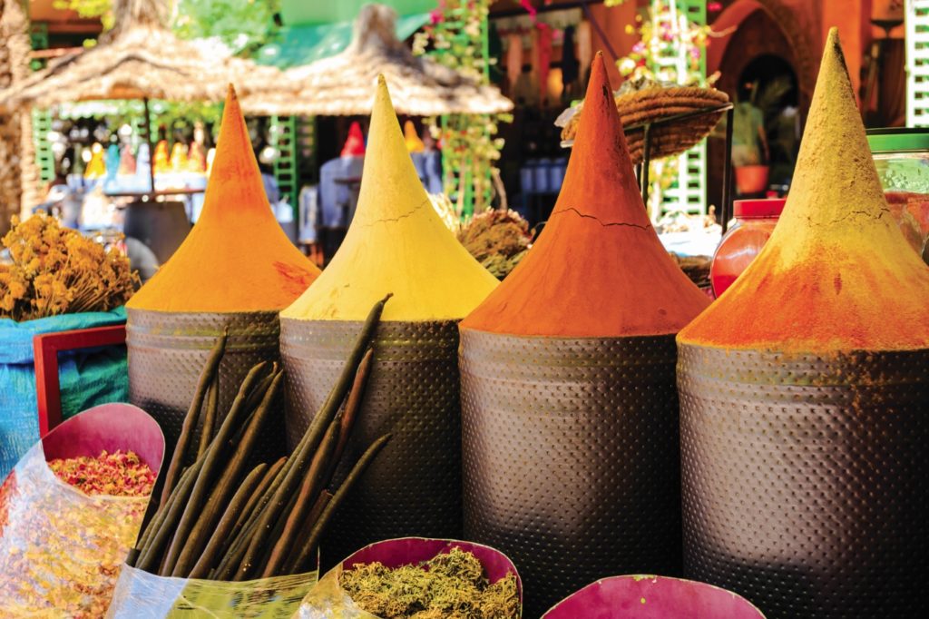 Enjoy the vibrant colours in Morocco's souks